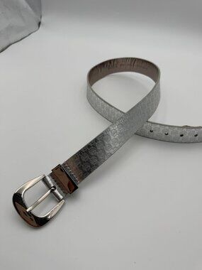 Michael Kors Silver Logo Belt